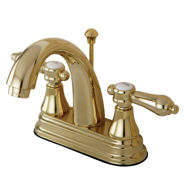 KS7612BAL 4" Centerset Bathroom Faucet, Polished Brass